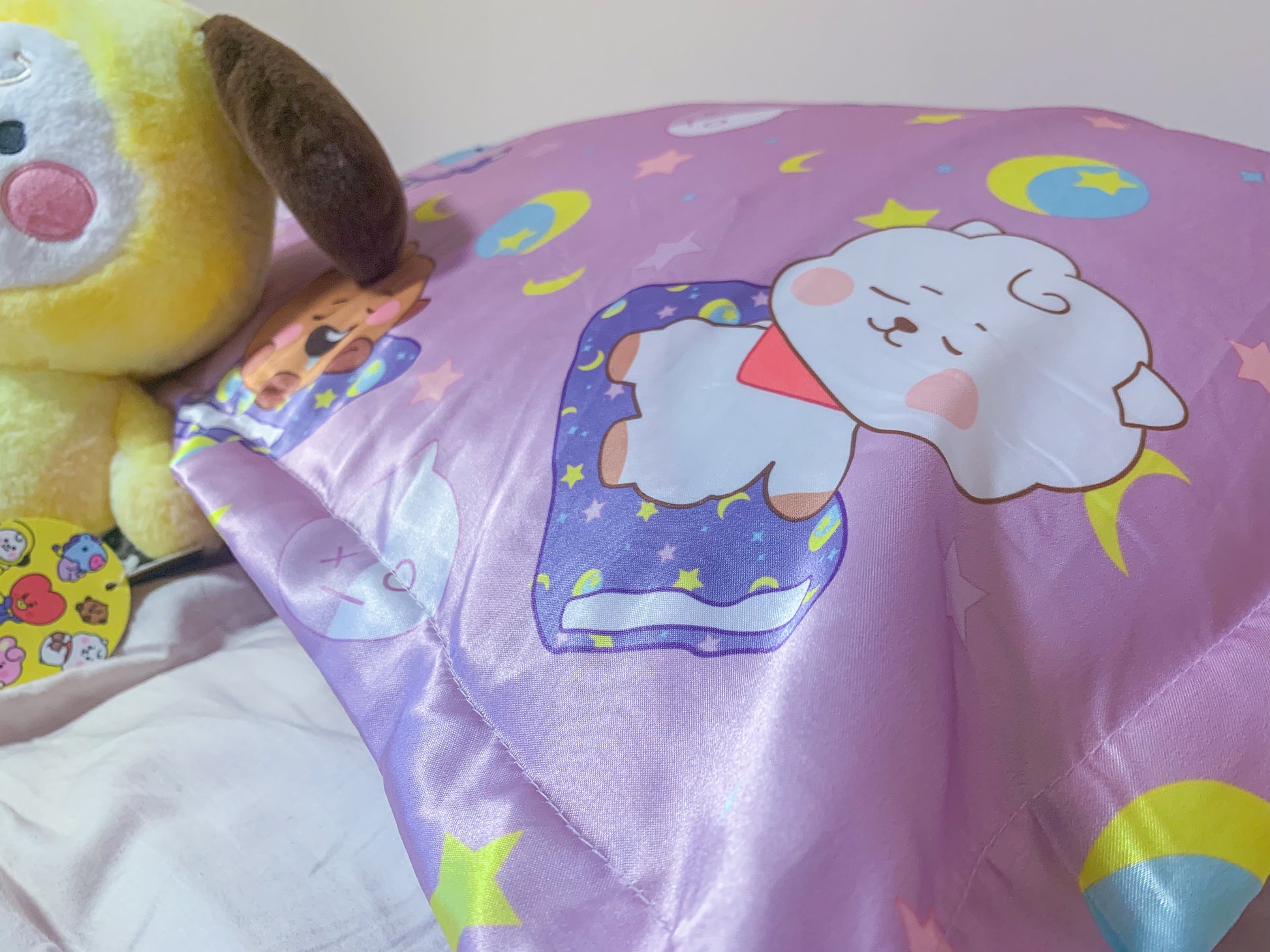 BT21 Themed Satin Pillowcase